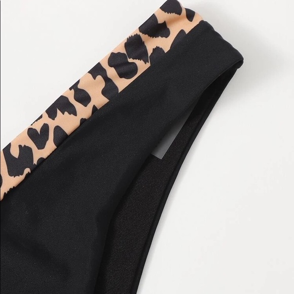 XS Contrast Leopard High Cut Bikini Swimsuit - Picture 2 of 2